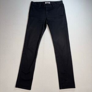 Naked & Famous Slim Stretch Chino Pants Men's 30 (fits 31x31) Black Tapered